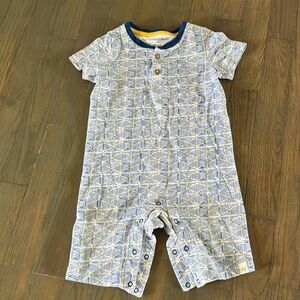 Burt’s Bees organic cotton, short sleeve romper, size 24 months